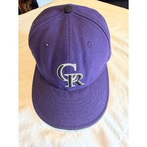 New Era 59FIFTY Colorado Rockies Purple Fitted Hat MLB On-Field‎ Cap Size 7 1/2
